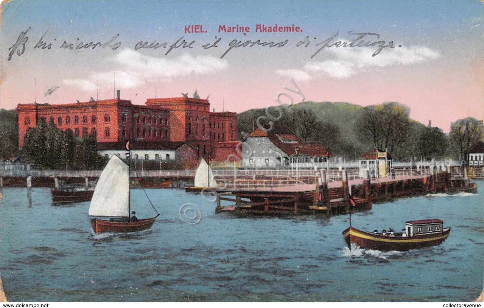 Cartolina Kiel Marine Akademie 1915 - Non Classificati