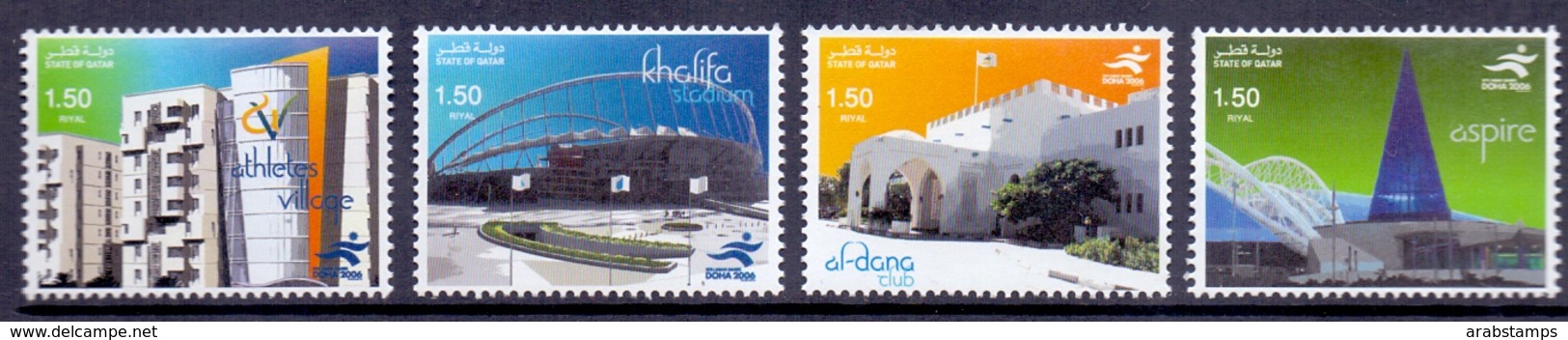 2006 QATAR Sports Venue Stamps Complete Set 4 Values MNH - Qatar