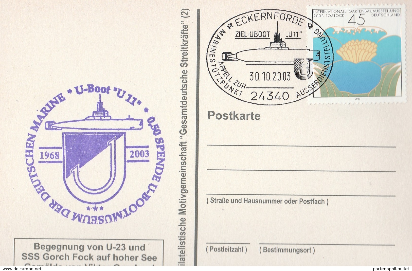 Cartolina - Postcard / Non  Viaggiata - Unsent /  Ziel Uboot U 11. - Sottomarini