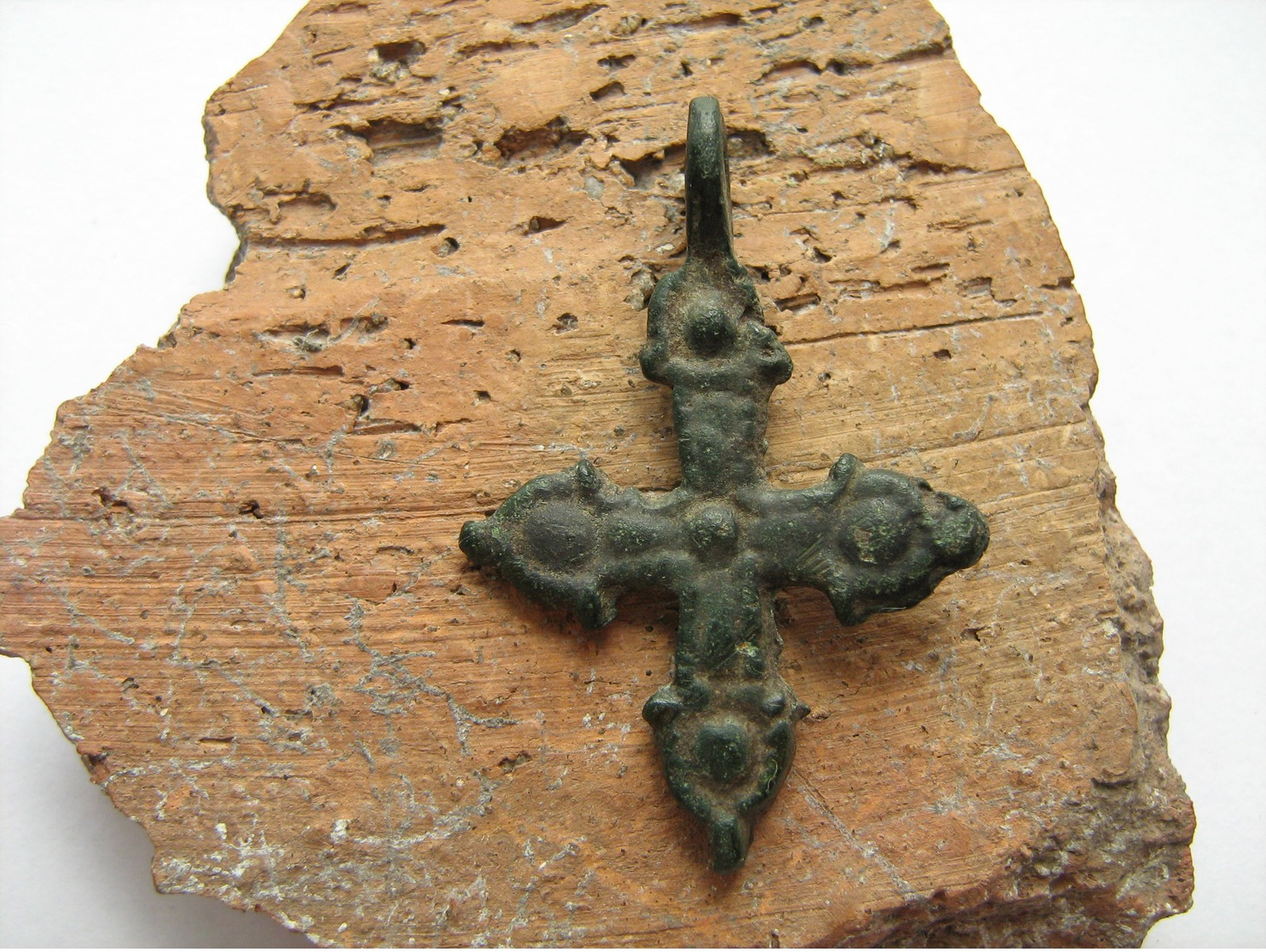 Ancient Vikings Bronze Cross 10-13 Centuries - Arqueología