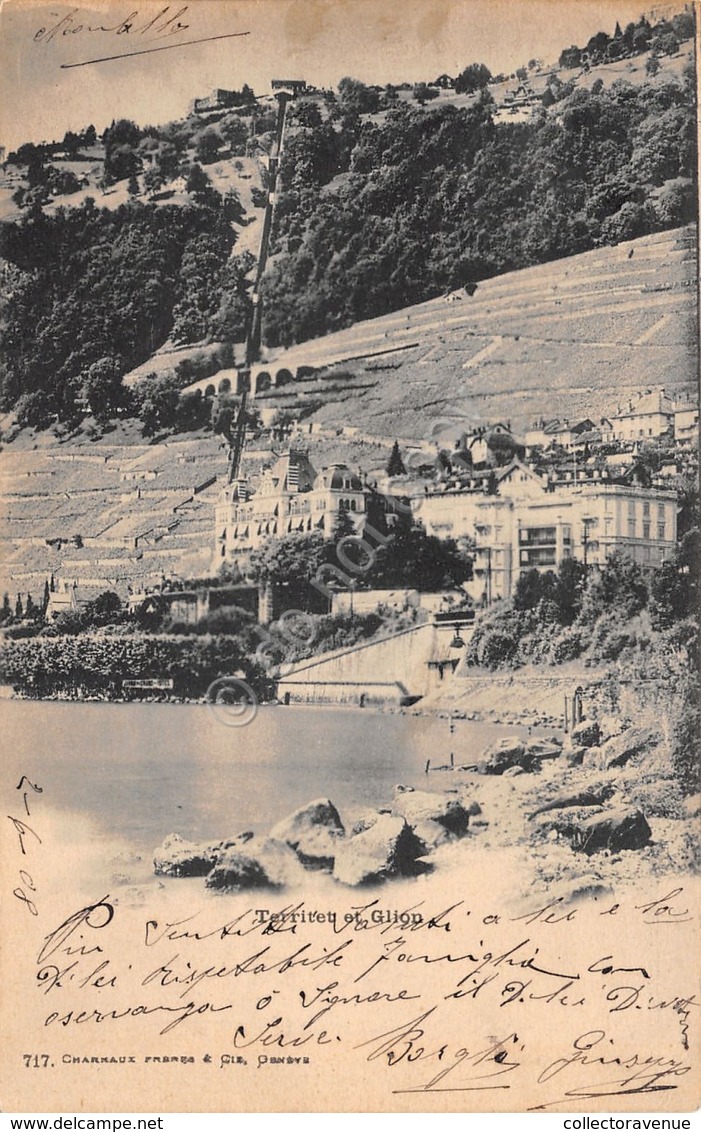 Cartolina Territet Et Glion 1908 - Non Classificati