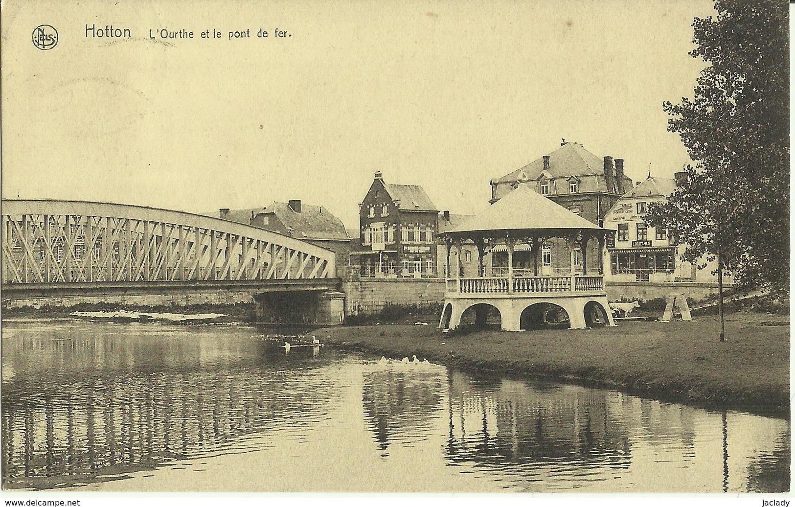 Hotton -- L' Ourthe Et Le Pont De Fer.      (2 Scans) - Hotton