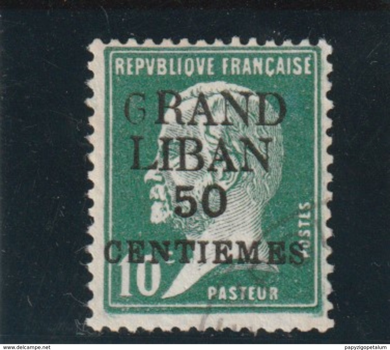 TIMBRE GRAND LIBAN Timbre De France De 1900 _ 21 Pasteur   N° 15  Surchargé Oblitéré Variété - Used Stamps
