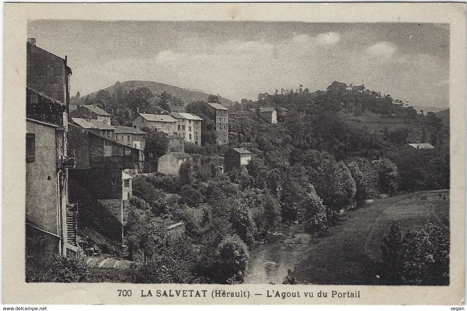 LA SALVETAT   L'AGOUT VU DU PORTAIL   ANNEE 1954   CARTE TRES RARE - La Salvetat