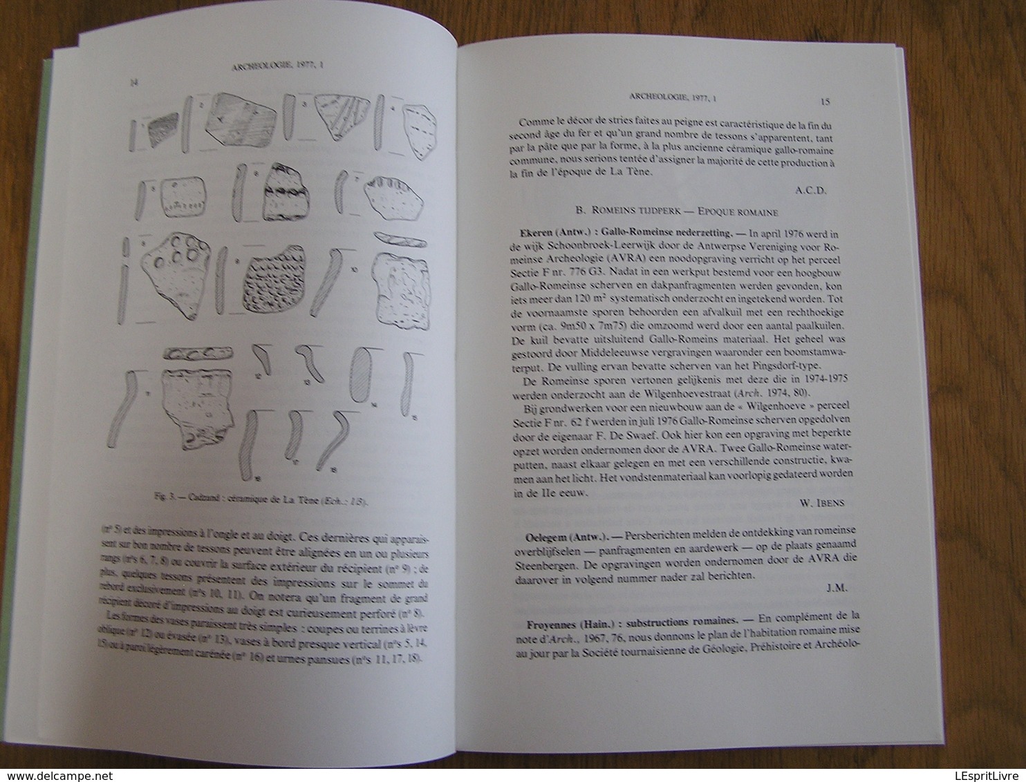 ARCHEOLOGIE 1977 - 1 Régionalisme Belgique Fouilles Gallo Romaine Namur Aalst Huy Amay Froyennes Saint Mard Havelange - Archéologie