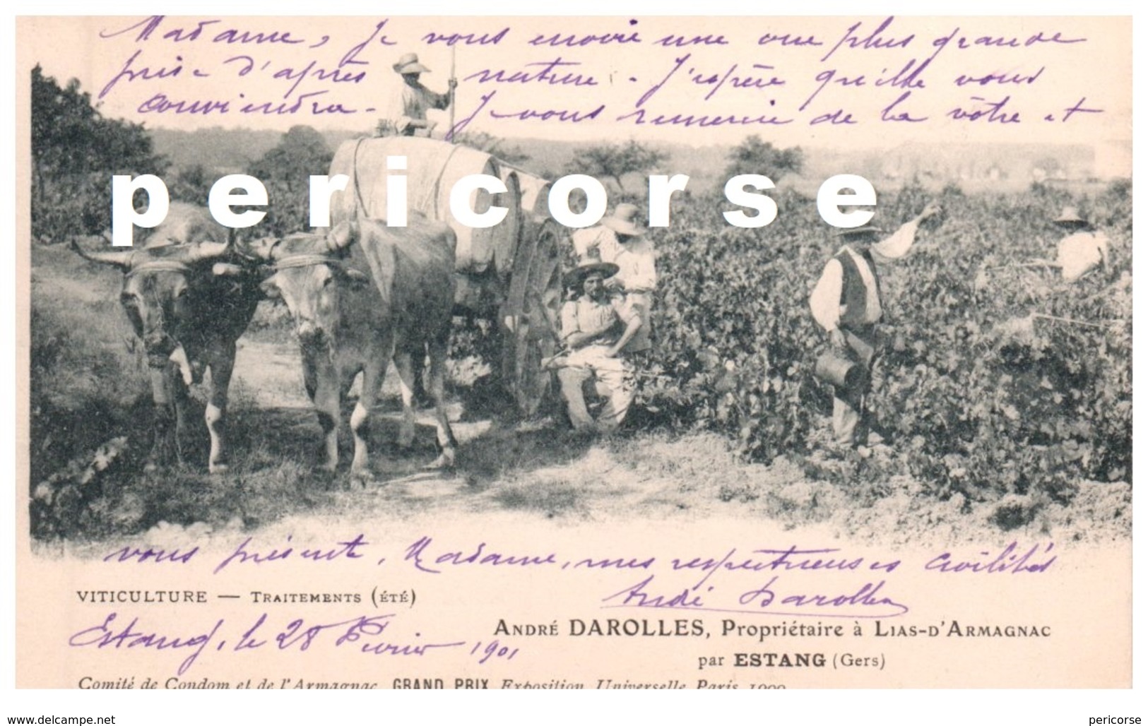 32  Lias D'Armagnac  Traitement De La Vigne  André Darolles Propriétaire (rare) - Other & Unclassified