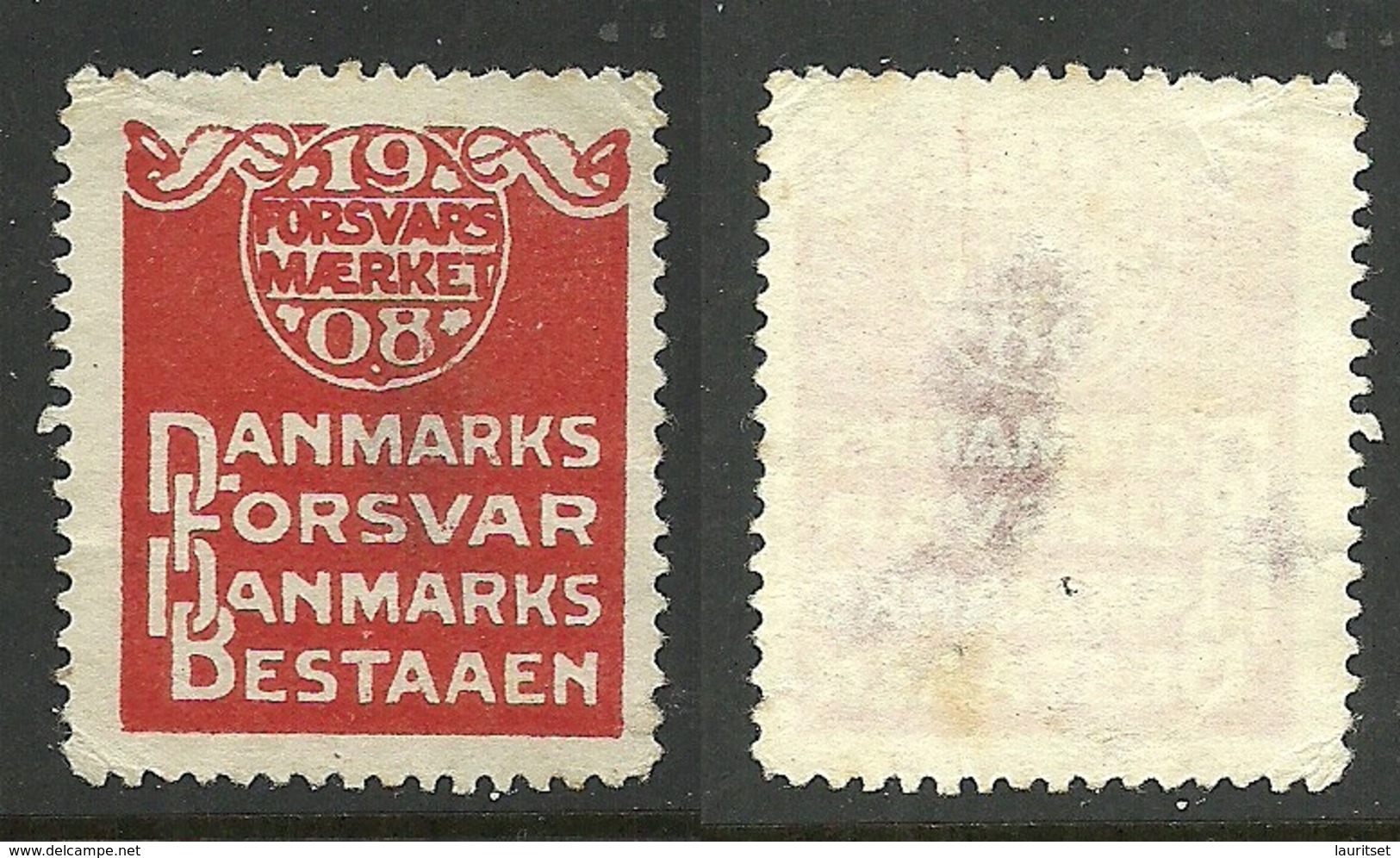 DENMARK 1908 Vignette Advertising Poster Stamp NB! Thin Places !! - Cinderellas