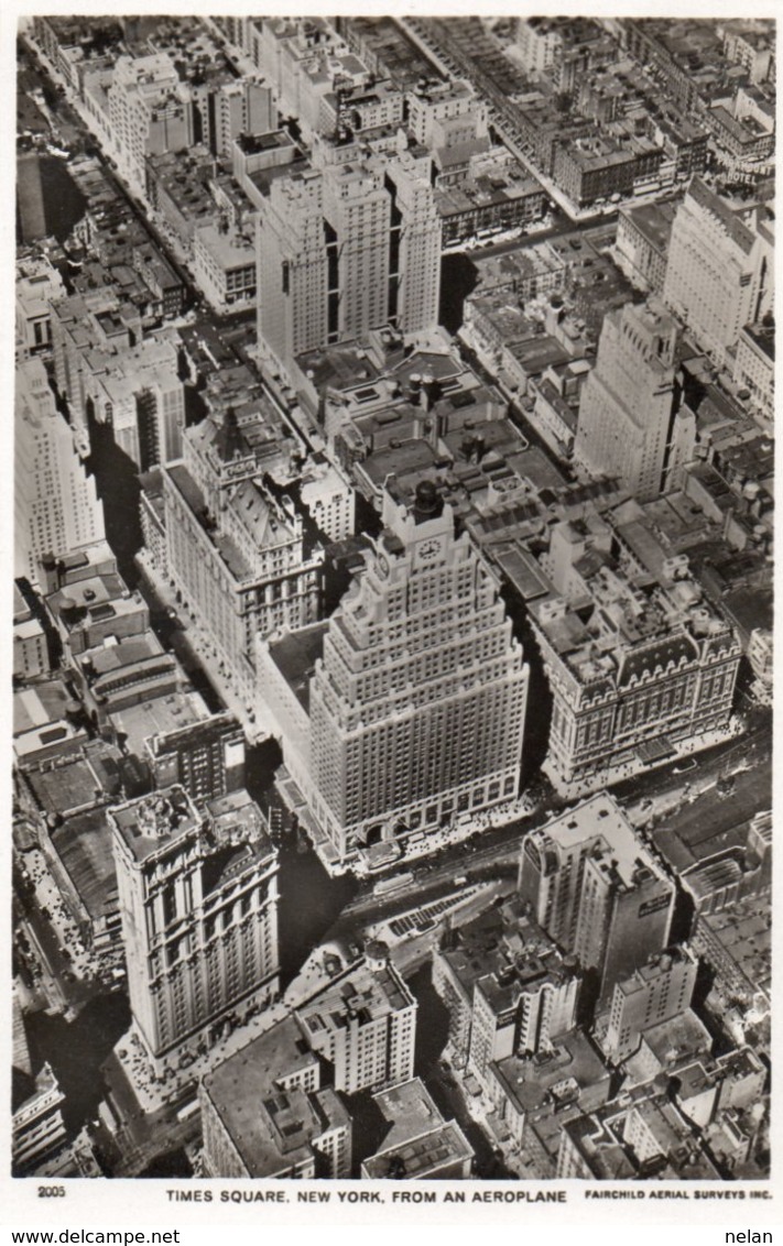 TIME SQUARE-NEW YORK-FROM AN AEROPLANE-REAL PHOTO- NON VIAGGIATA - Time Square