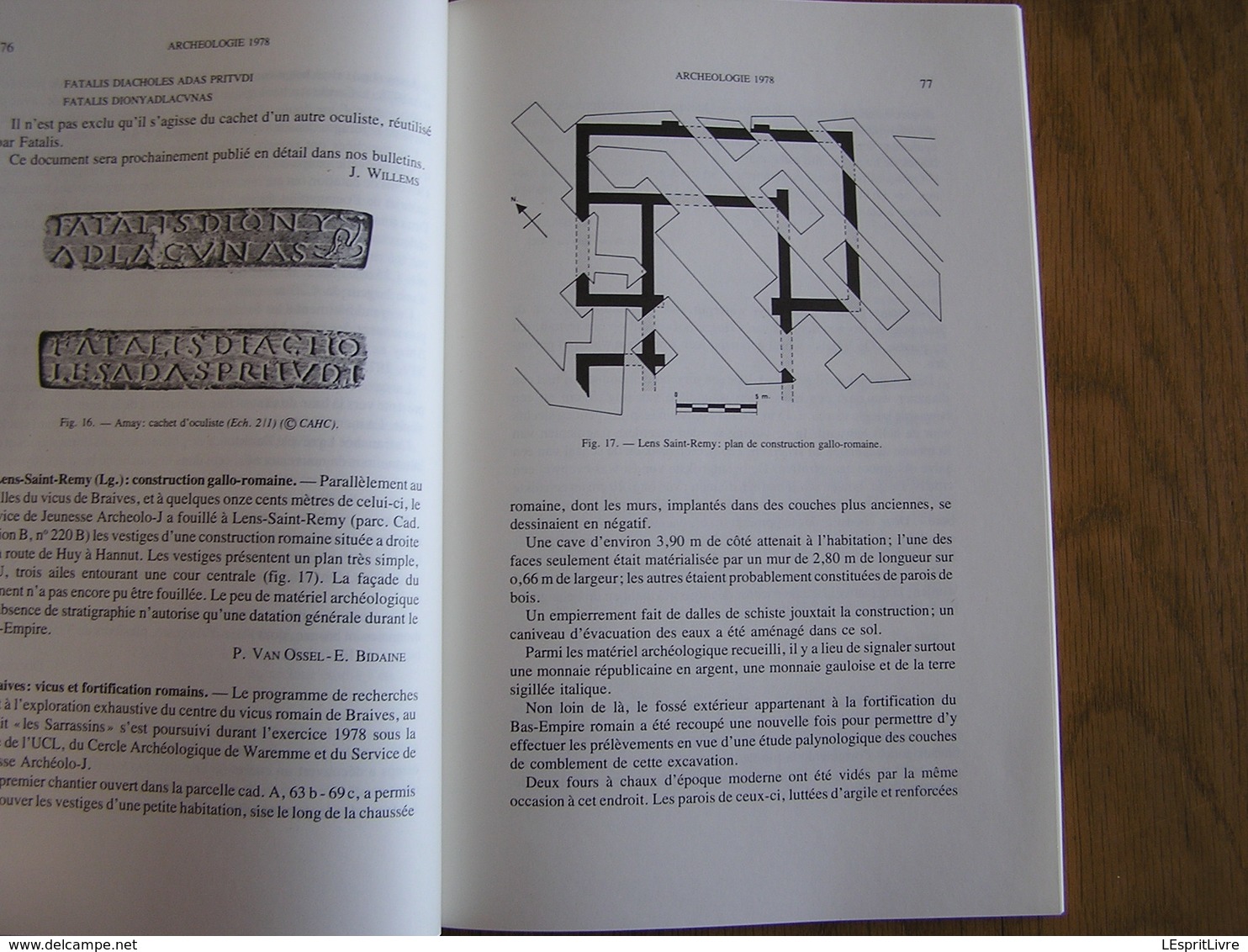 ARCHEOLOGIE 1978 - 2 Régionalisme Belgique Fouilles Gallo Romaine Poperinge Theux Flobecq Waudrez Lens Saint Remy