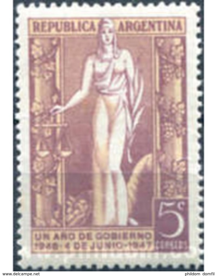 Ref. 283153 * MNH * - ARGENTINA. 1947. PRIMER ANIVERSARIO DE LA ELECCION DEL PRESIDENTE GENERAL PERON - Nuevos