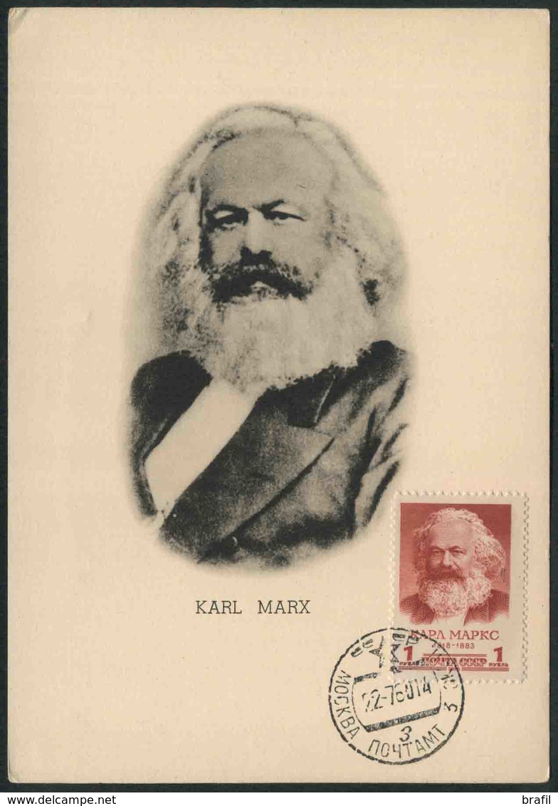 1960 Karl Marx, Cartolina Maximum U.R.S.S. - Karl Marx