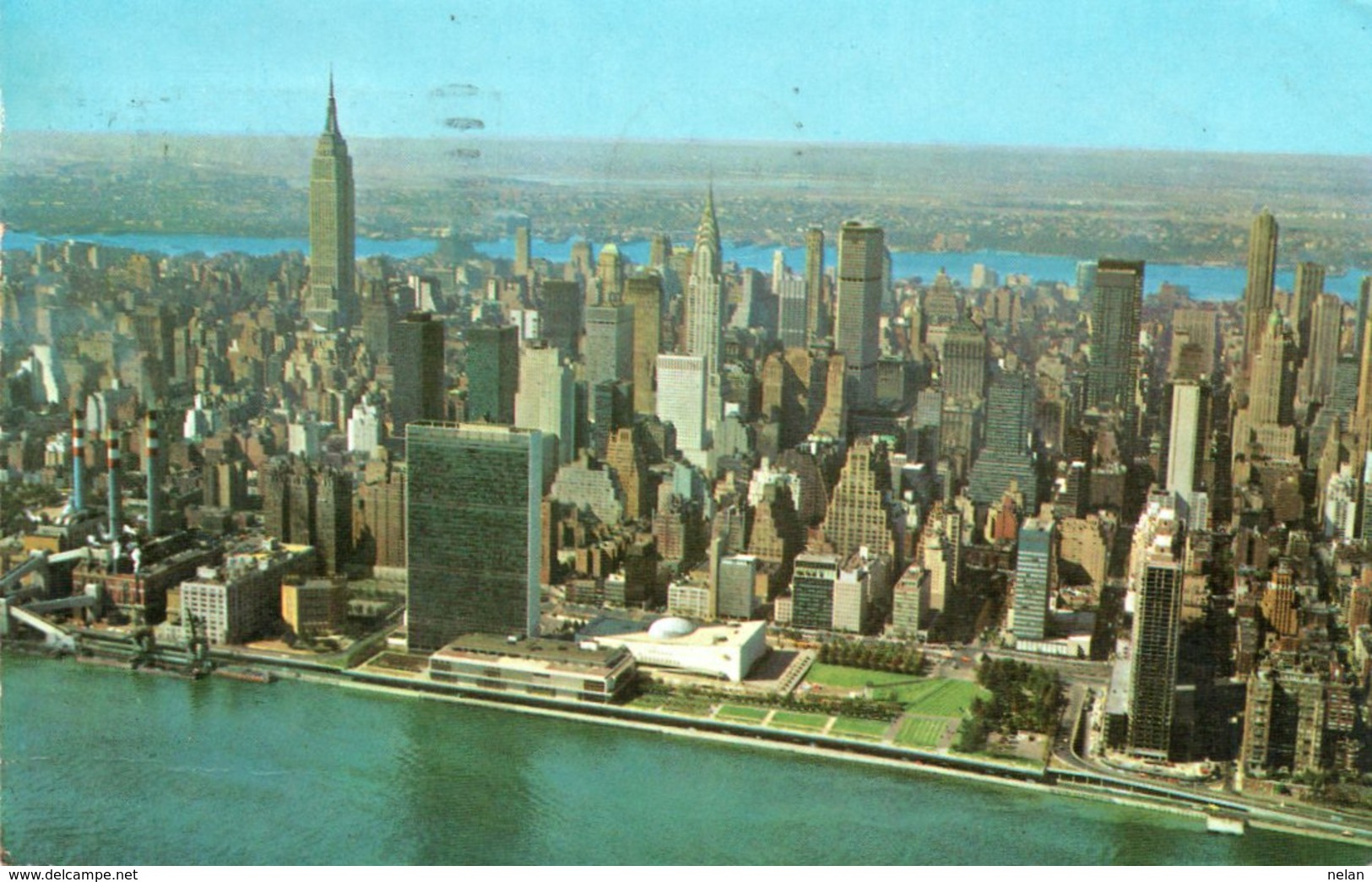 UNITED NATIONS BUILDING WITH EAST RIVER- VIAGGIATA 1974 - Viste Panoramiche, Panorama