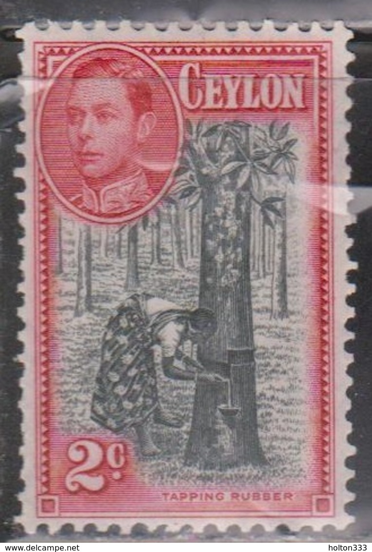 CEYLON Scott # 278 MH - KGVI & Tapping Rubber - Ceylon (...-1947)