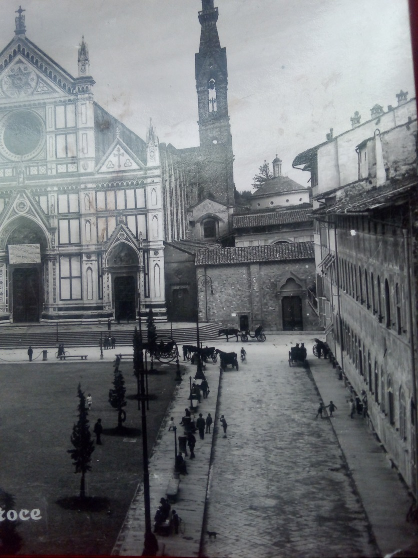 FIRENZE Piazza E Basilica Di Santa Croce Viaggiata Anni 50 - Firenze