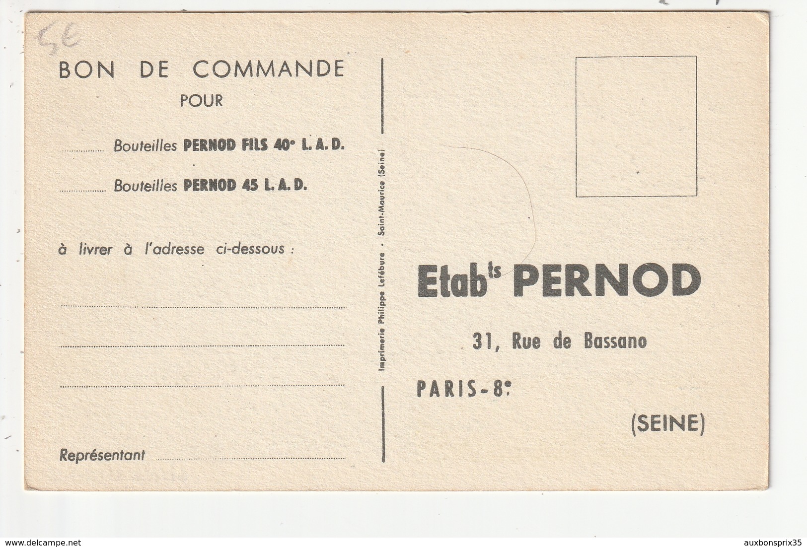 FOOTBALL - STADE RENNAIS 1949/1950 - ETABLISSEMENTS PERNOD - PARIS - 75 - Publicidad