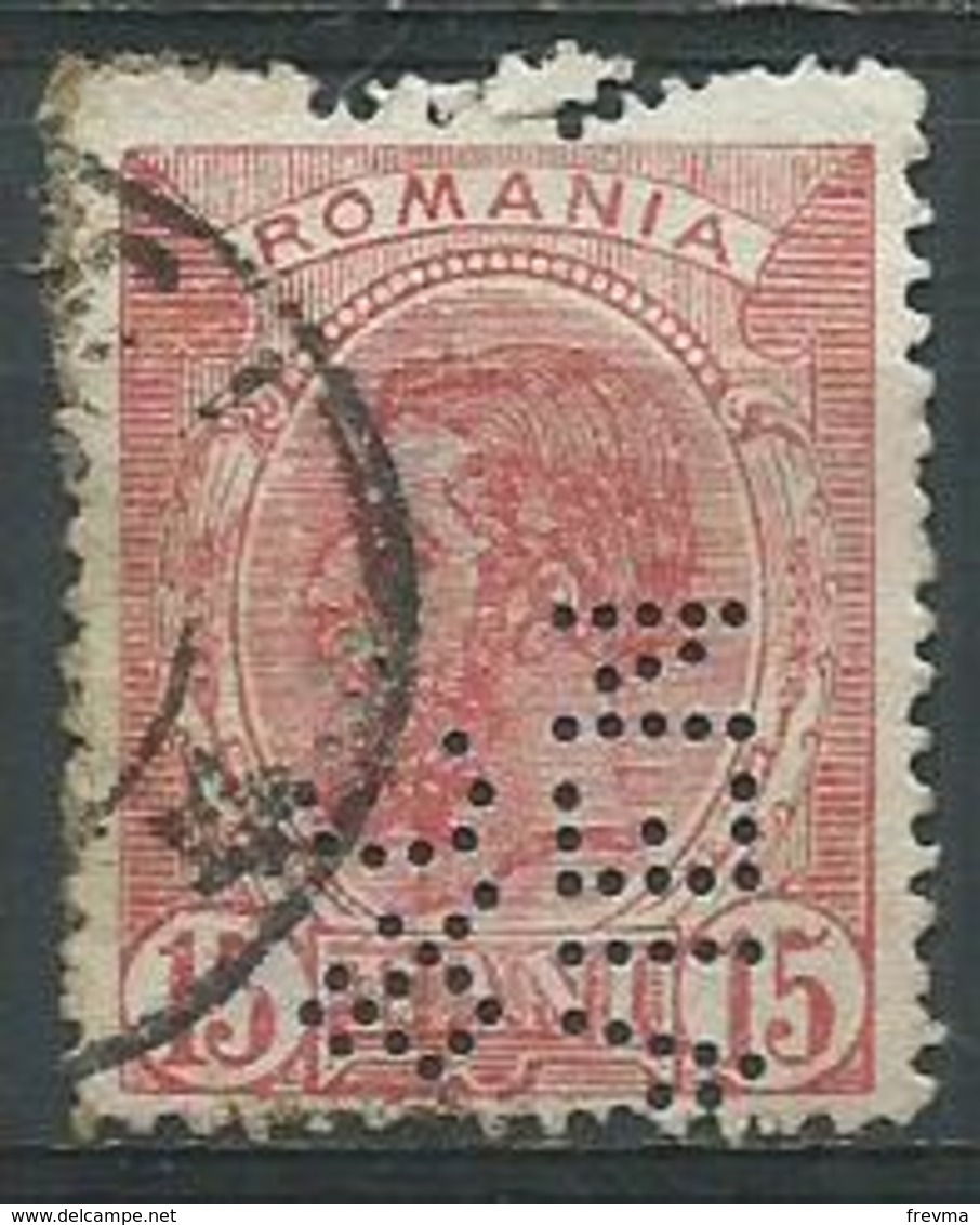 Roumanie 1893-1900 Charles 1er 15 B Rose Perforé NEN - Usati