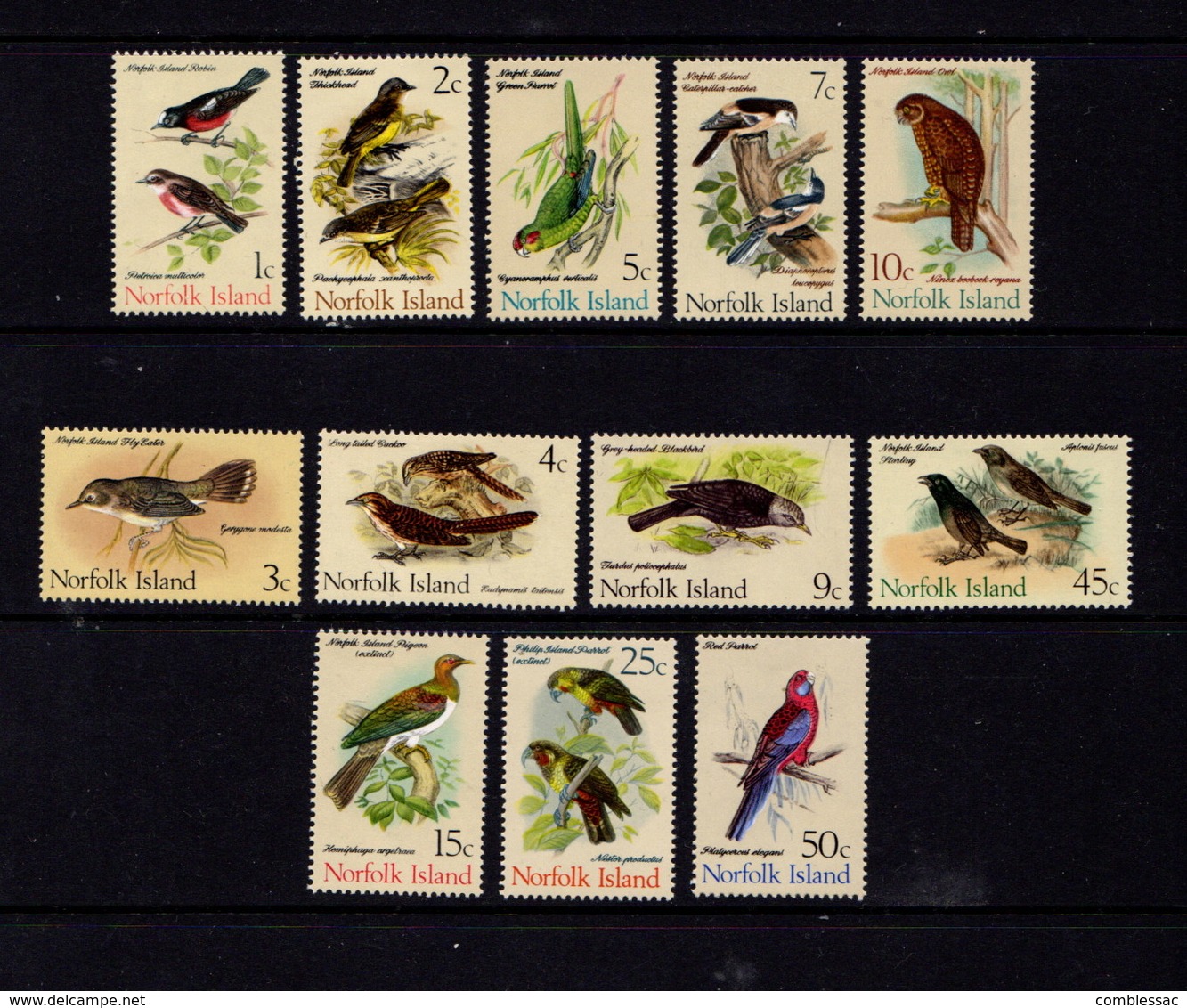 NORFOLK  ISLAND    1970    Birds  Part Set Of 15  No Sg112 Or 117    MH - Norfolk Island