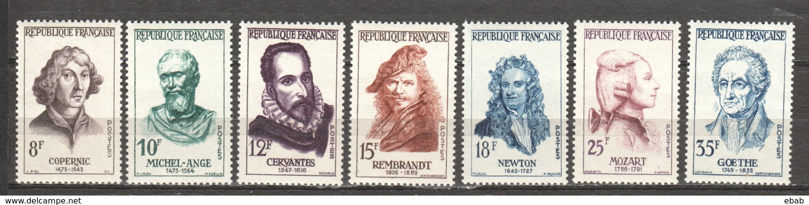 France 1957 Mi 1167-1173 MNH - Unused Stamps