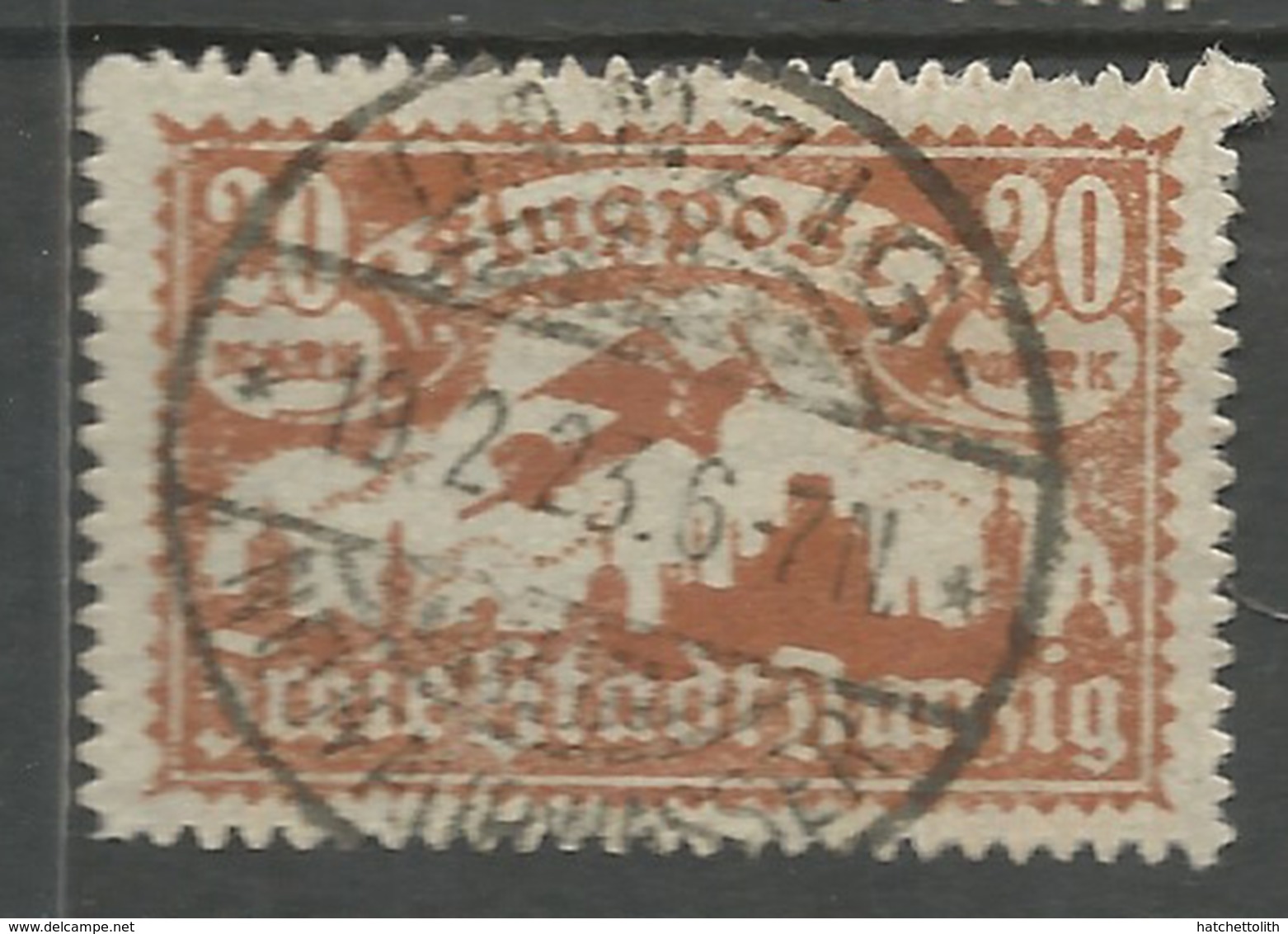 Germany  Danzig 1923 Mi.Nr. 112-118 Air Mail Issue Watermark 3 Set Cancelled O - Other & Unclassified