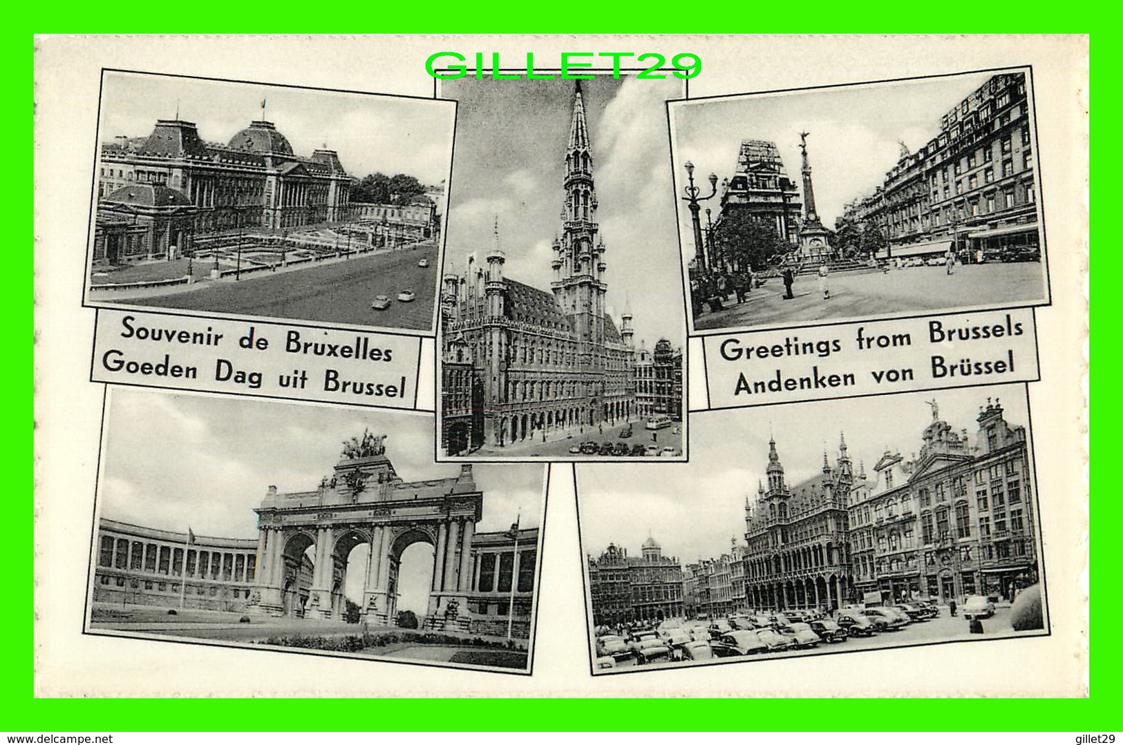 BRUXELLES, BELGIQUE - MULTI-VUES SOUVENIR DE BRUXELLES - EDITIONS PONILUX - - Multi-vues, Vues Panoramiques