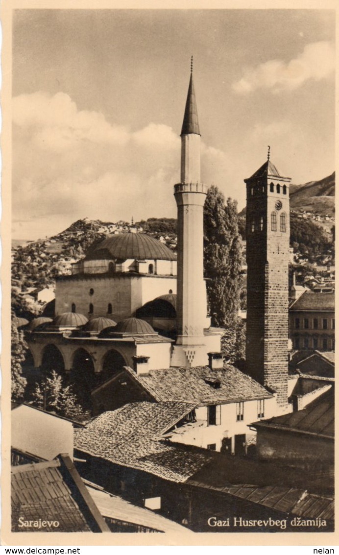 FOTOCARTOLINASARAJEVO-GAZI HUSREVBEG DZAMIJA--NON VIAGGIATA - Bosnia Erzegovina