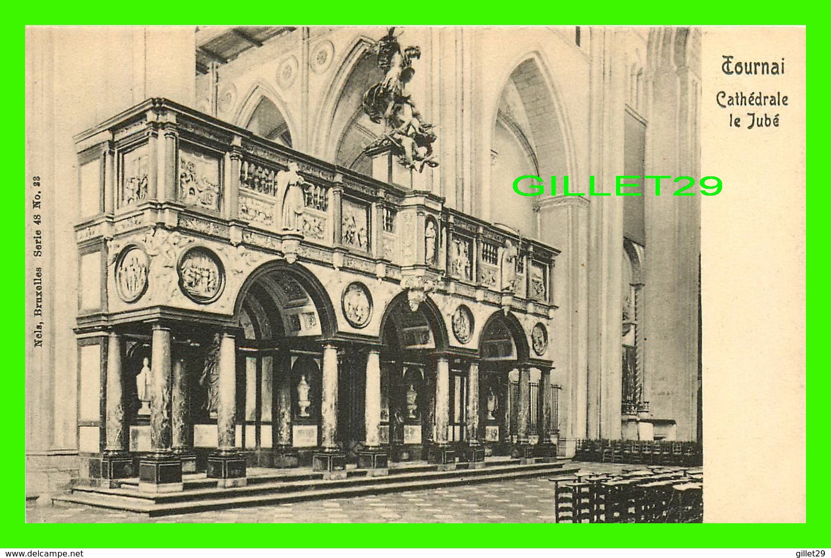 TOURNAI, BELGIQUE - INTÉRIEUR DE LA CATHÉDRALE - NELS - DOS NON DIVISÉ - SÉRIE 48 No 23 - - Tournai