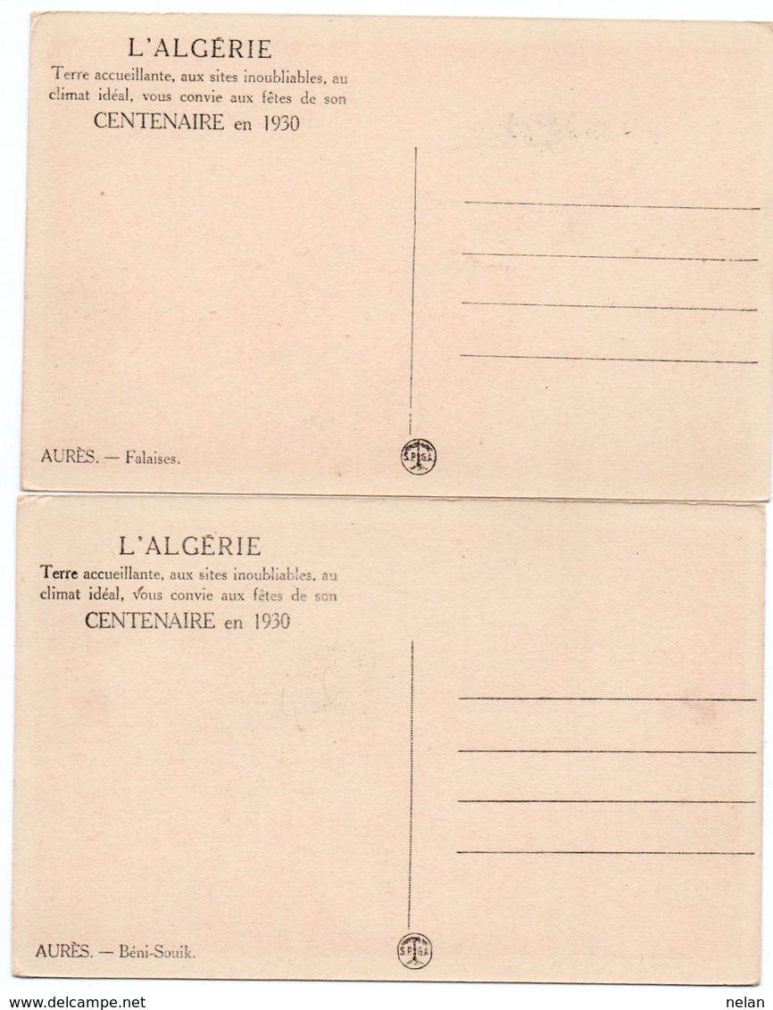 L ALGERIE-CENTENAIRE EN 1930-AURES-BENI-SOUIK,FALAISES-NON VIAGGIATA - Scene & Tipi