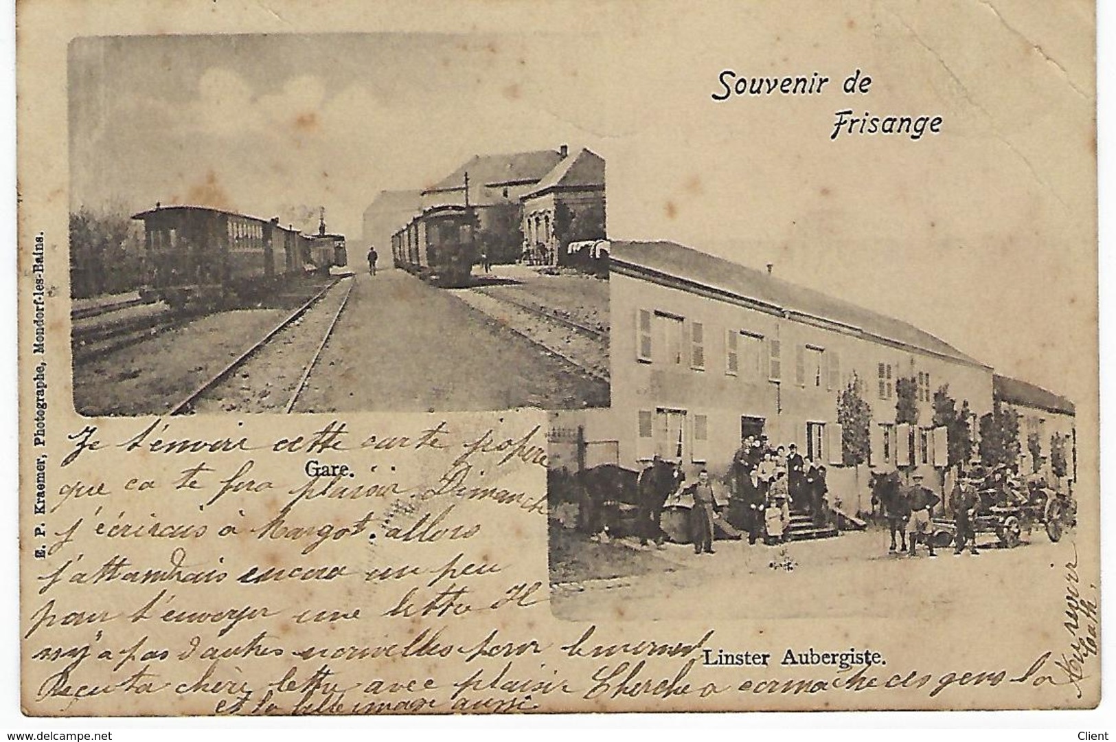 LUXEMBOURG - Frisange -TRES RARE - Souvenir De Frisange 1902 - Autres & Non Classés