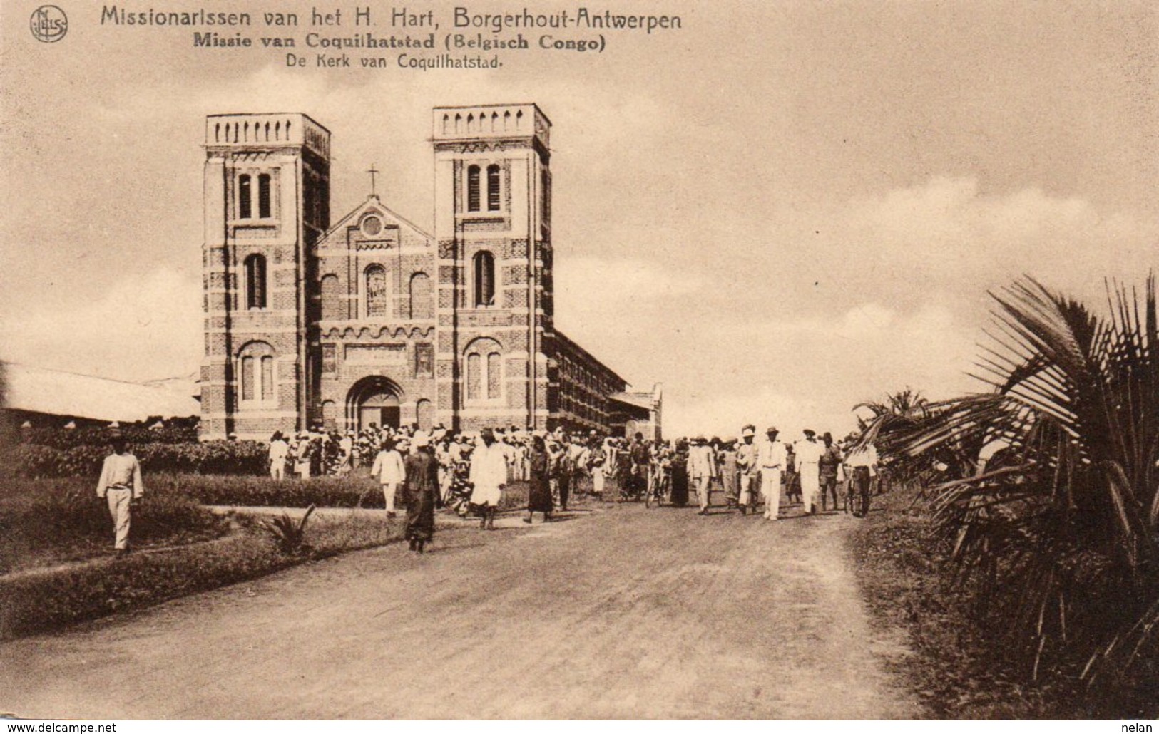 DE KERK VAN COQUILHATSTAD-NON  VIAGGIATA - Congo Belga