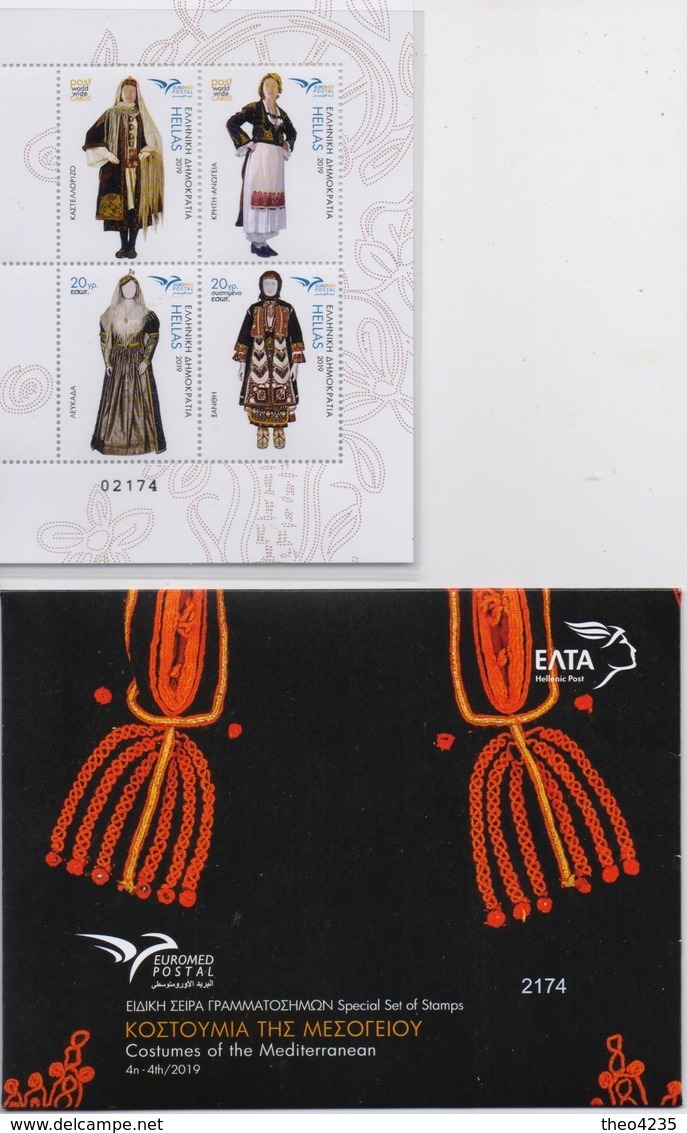 GREECE STAMPS EUROMED 2019/COSTUMES OF THE MEDITERRANEAN M/S(7000 Pcs)- MNH-15/7/19 - Nuovi