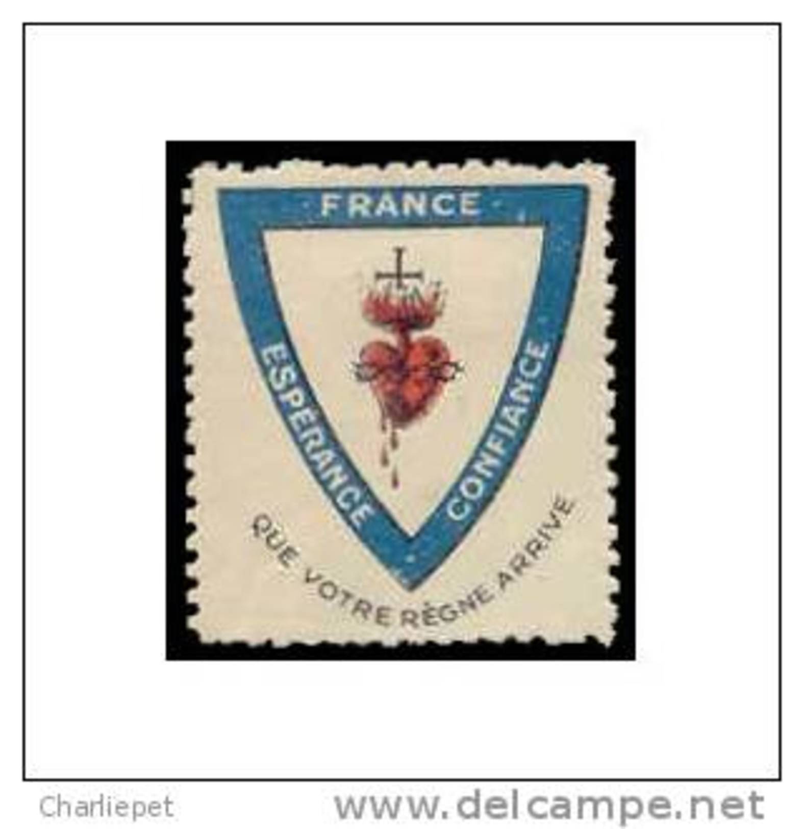 France - Esperance - Confiance WWI Vignette  Military Heritage Poster Stamp - Military Heritage