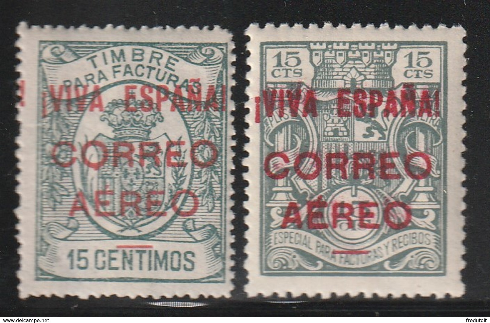 ESPAGNE -  PA N°166+167A * (1937) VIVA ESPANA-CORREO AERO - Unused Stamps