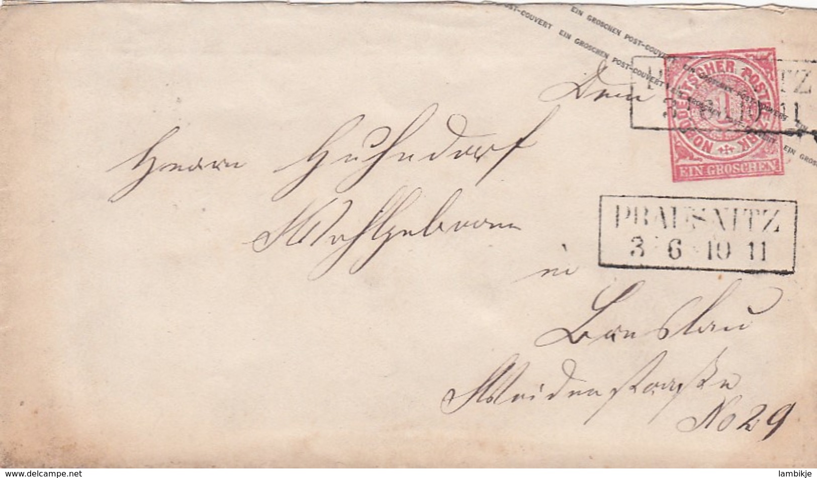 AD Nord Deutscher Postbezirk Umschlag 1868-1871 - Sonstige & Ohne Zuordnung