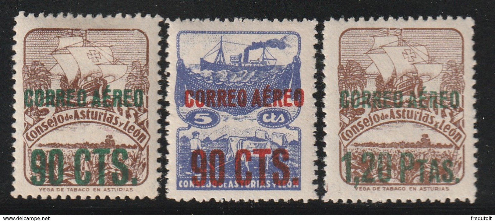 ESPAGNE -  PA N°181A/B/C * Et ** (1937) - Unused Stamps