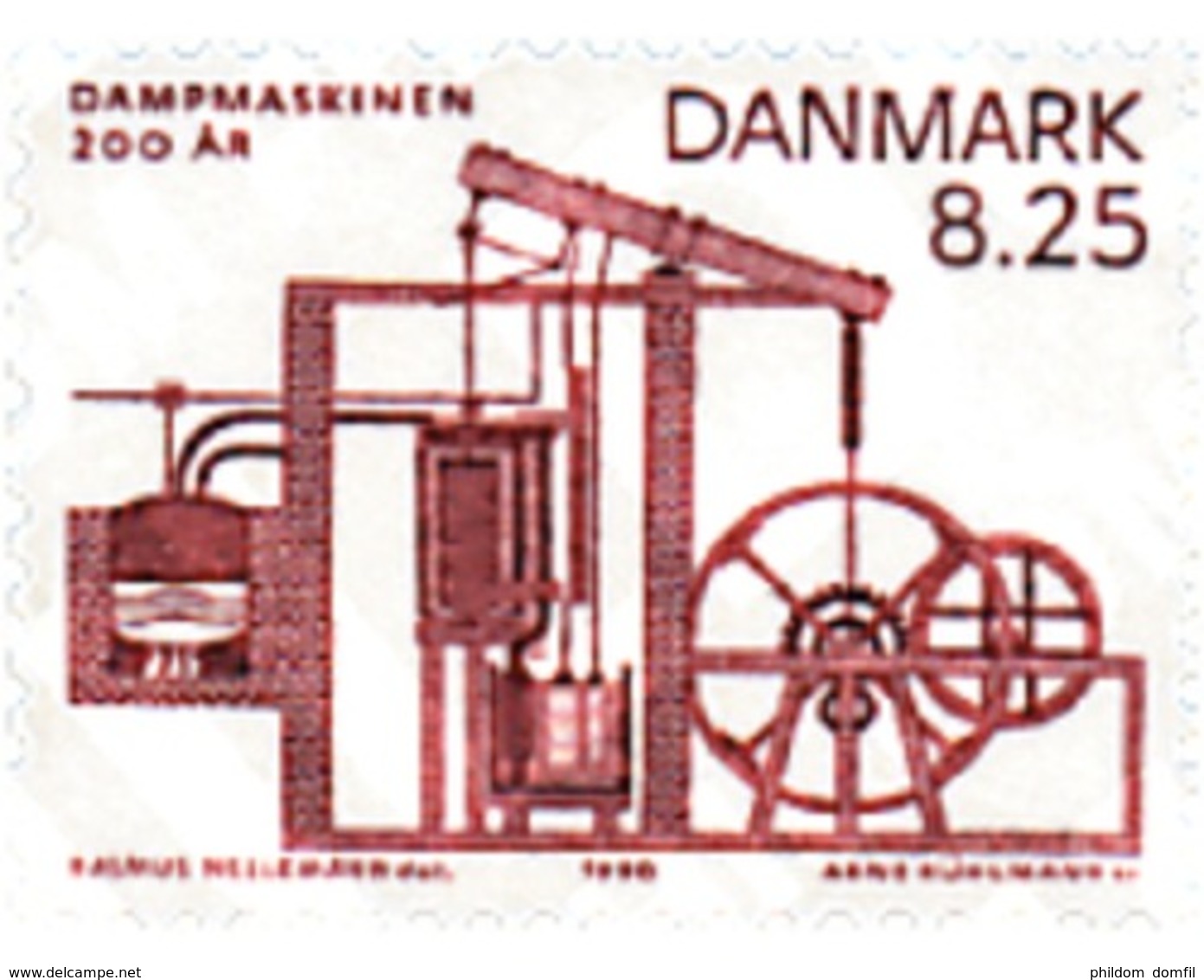 Ref. 96334 * MNH * - DENMARK. 1990. BICENTENARY OF STEAM ENGINE . 2 CENTENARIO DE LA MAQUINA DE VAPOR - Unused Stamps