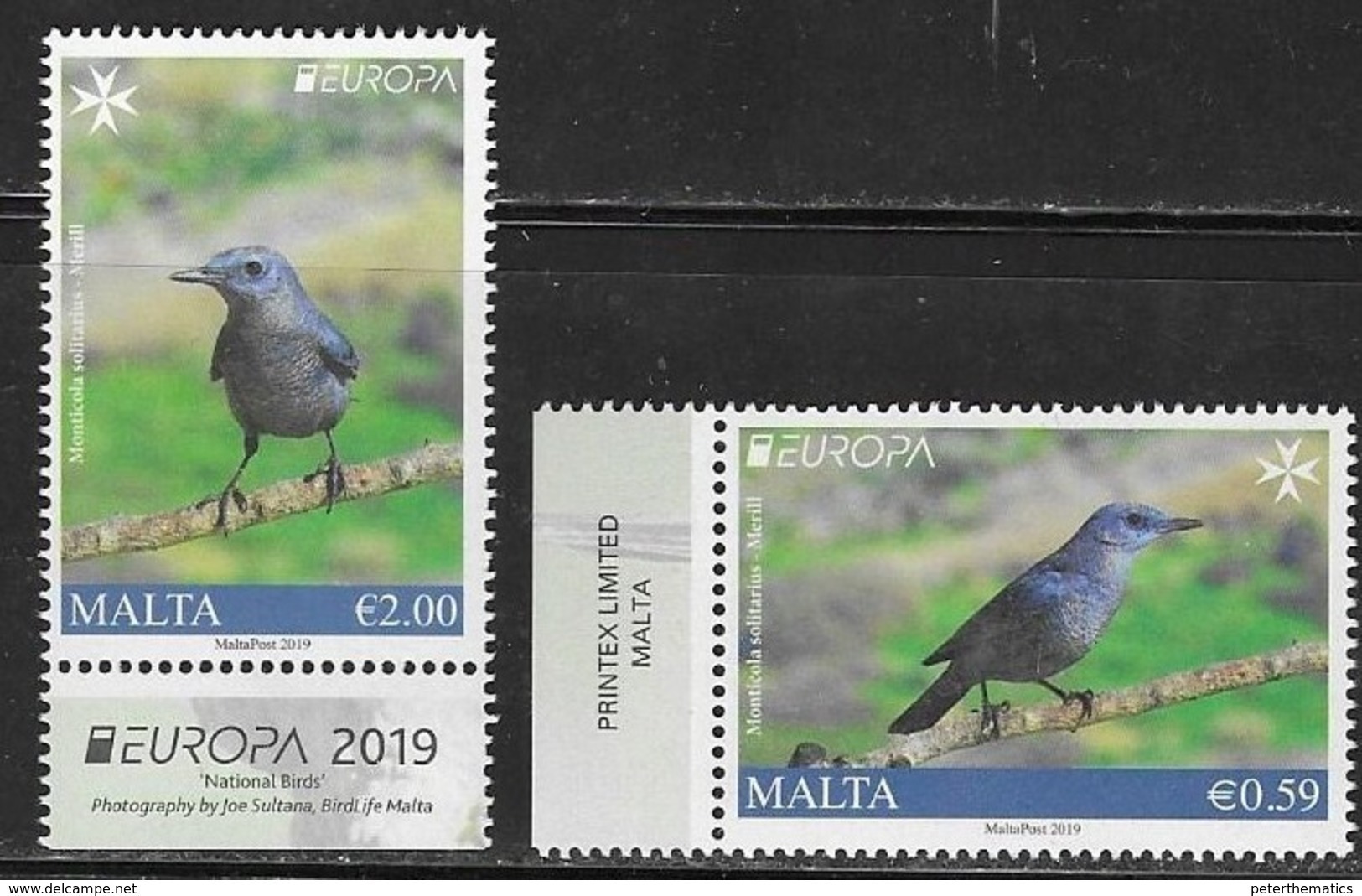 MALTA , 2019, MNH, EUROPA, BIRDS,2v - 2019