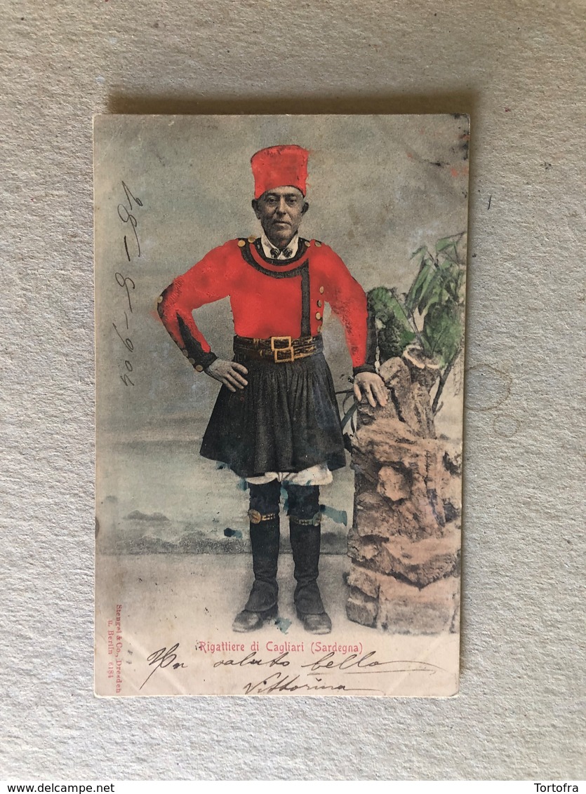 RIGATTIERE DI CAGLIARI (SARDEGNA)   COSTUME 1904 - Costumi