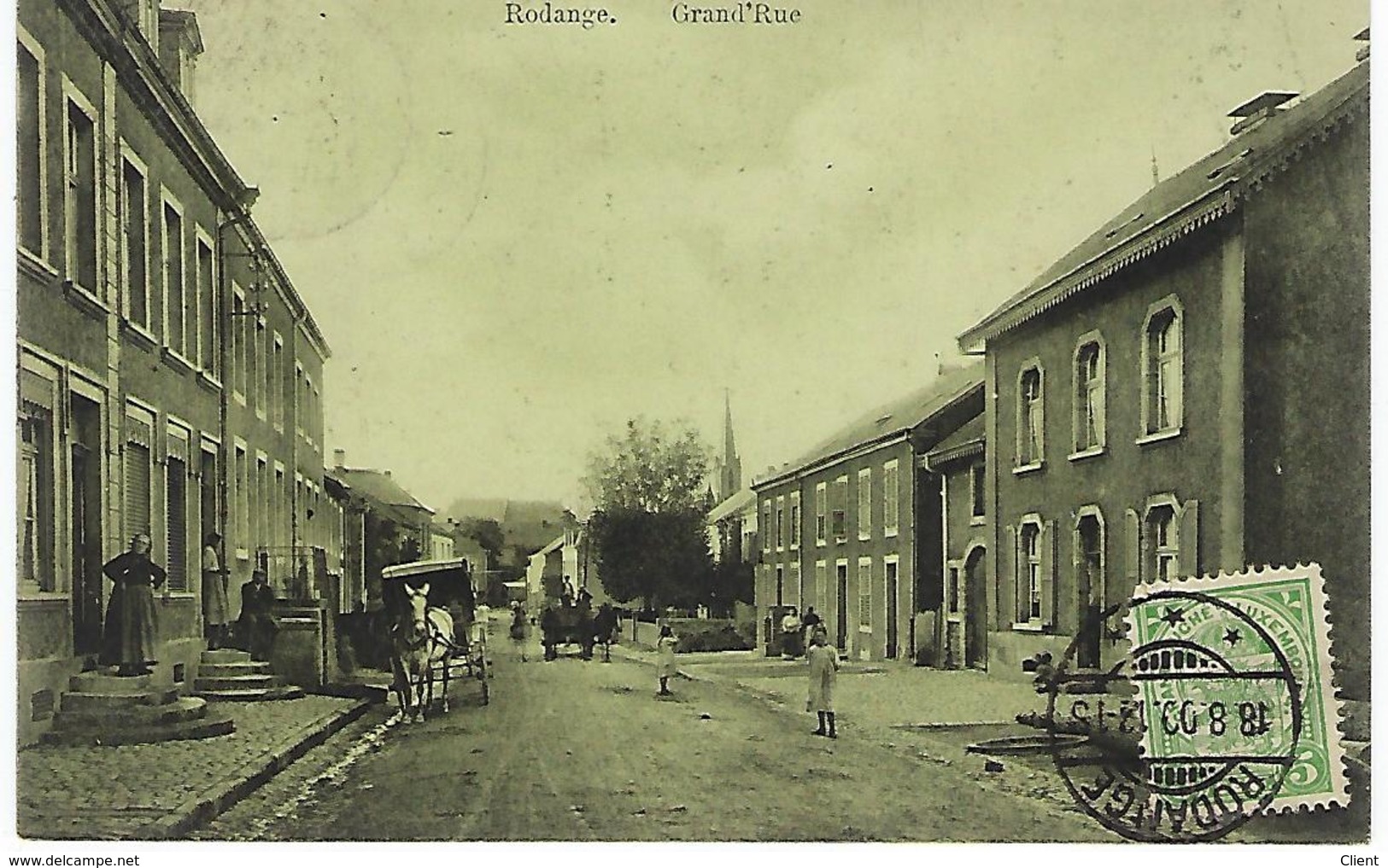 LUXEMBOURG - Rodange - Grand'Rue - 1909 - Autres & Non Classés