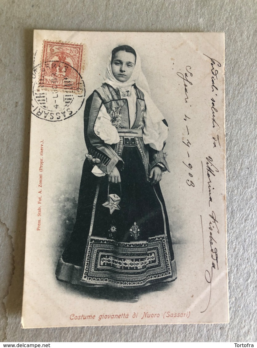 COSTUME GIOVANETTA DI NUORO (SASSARI)    1903 - Costumi