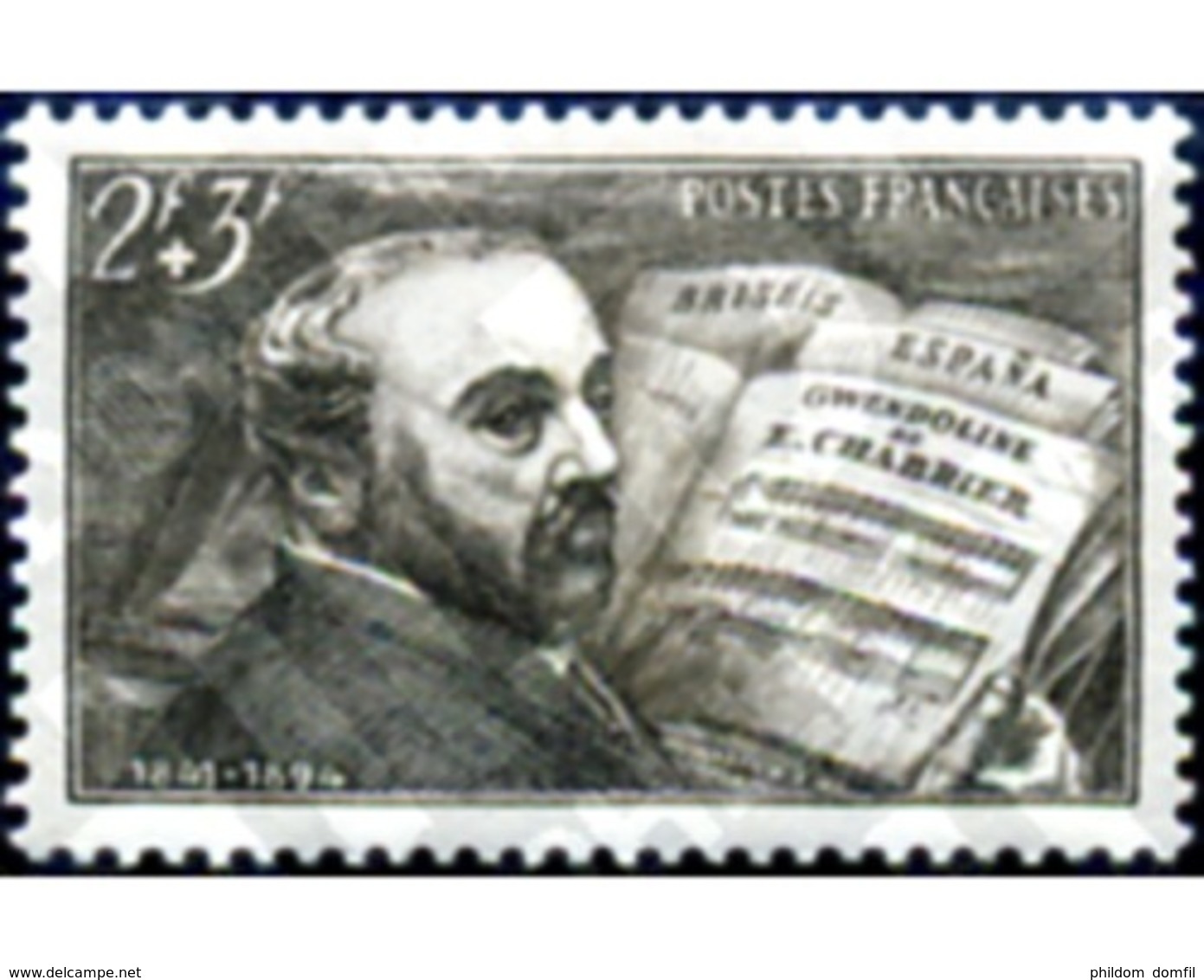 Ref. 120790 * MNH * - FRANCE. 1942. CENTENARY OF THE BIRTH OF EMMANUEL CHABRIER . CENTENARIO DEL NACIMIENTO DE EMMANUEL  - Unused Stamps