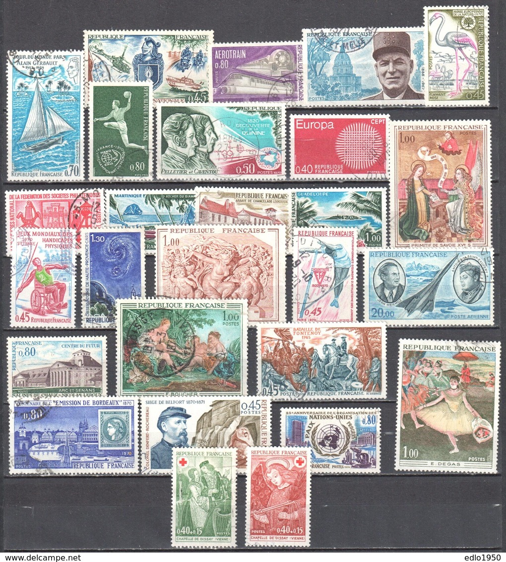 France 1970 - Mix Of 27 Stamps - Mi.1694-1734 - Used - Oblitéré - 1970-1979