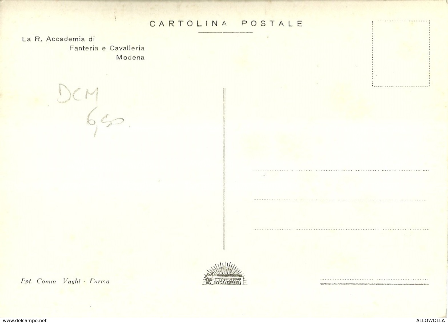 4787 " LA R. ACCADEMIA DI FANTERIA E CAVALLERIA MODENA - CUCINA ALLIEVI "-CART. POST. ORIGINALE NON SPED. - Altri & Non Classificati