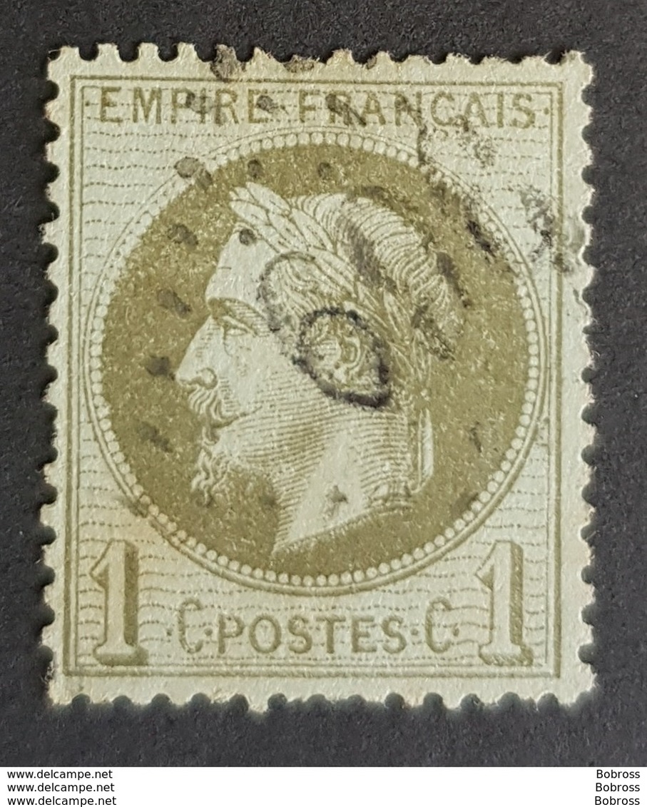 1863 - 1870, Emperor Napoléon Lll, 1c, Vert Bronze, France, Empire Française - 1863-1870 Napoléon III Lauré