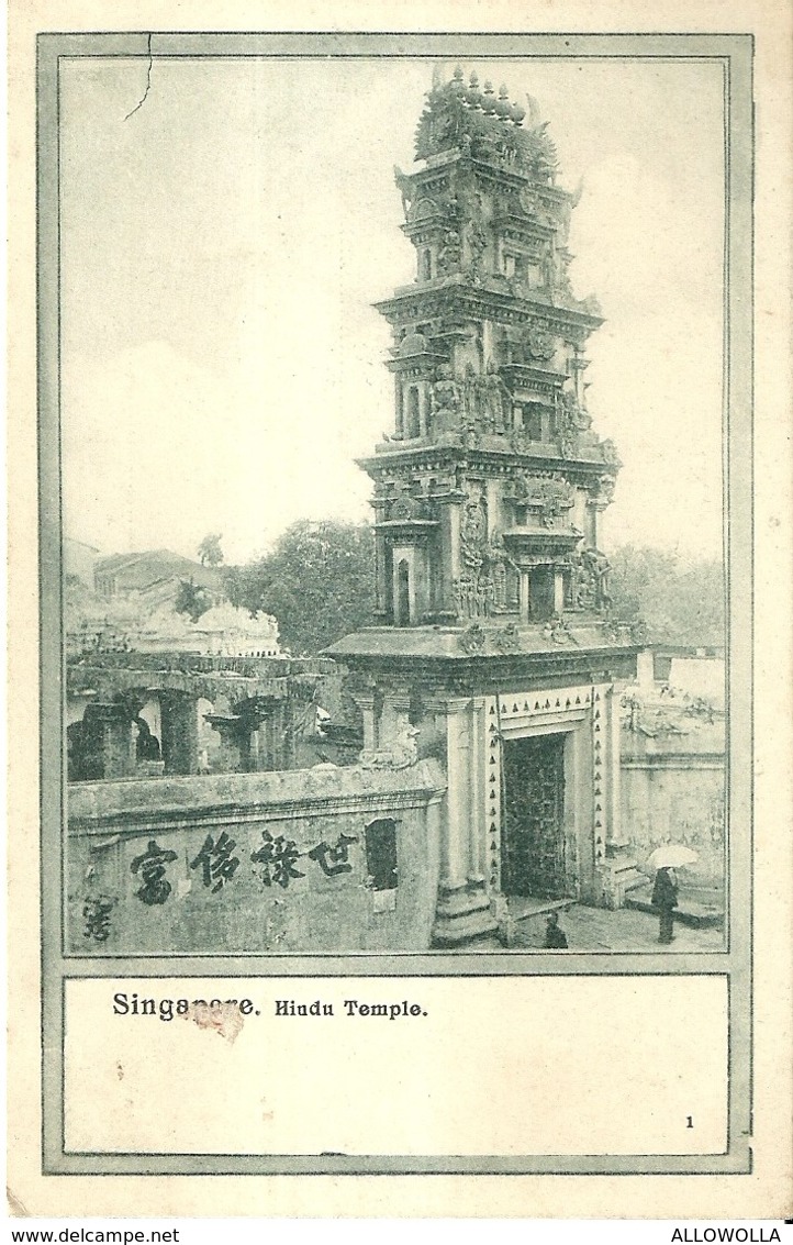 4791 " SINGAPORE-HINDU TEMPLE " - CART. POST. ORIGINALE NON SPED. - Singapore