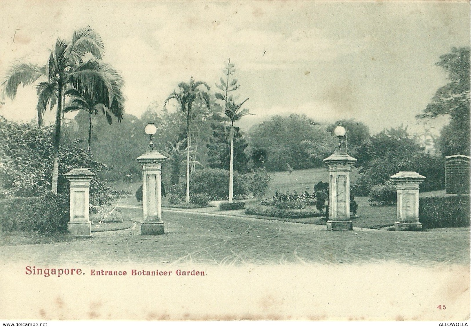 4792 " SINGAPORE-ENTRANCE BOTANICER GARDEN " - CART. POST. ORIGINALE NON SPED. - Singapore