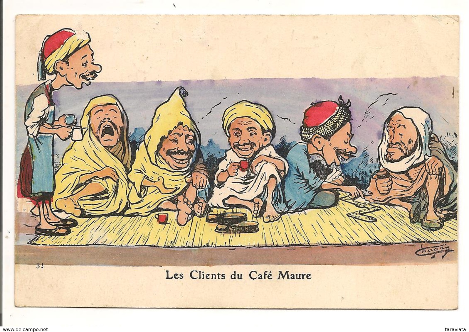 CHAGNY Illustrateur LES CLIENTS DU CAFÉ MAURE Humour Mali Algérie - Chagny