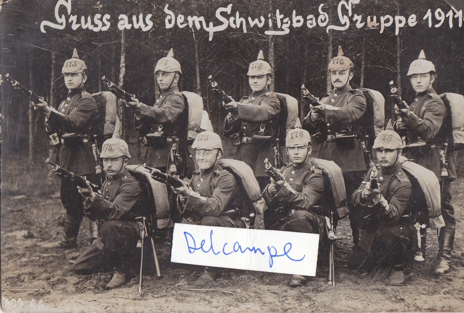 Foto Graudenz Feste Courbiere IR175 Infanterie Regiment 175 Pickelhaube Deutscher Soldat 1.Weltkrieg - Krieg, Militär