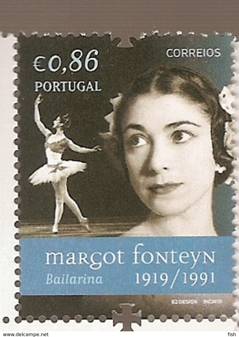 Portugal ** & World Figures Of History And Culture, Margot Fonteyn 1919-1991, Ballerina 2019 (8423) - Ungebraucht