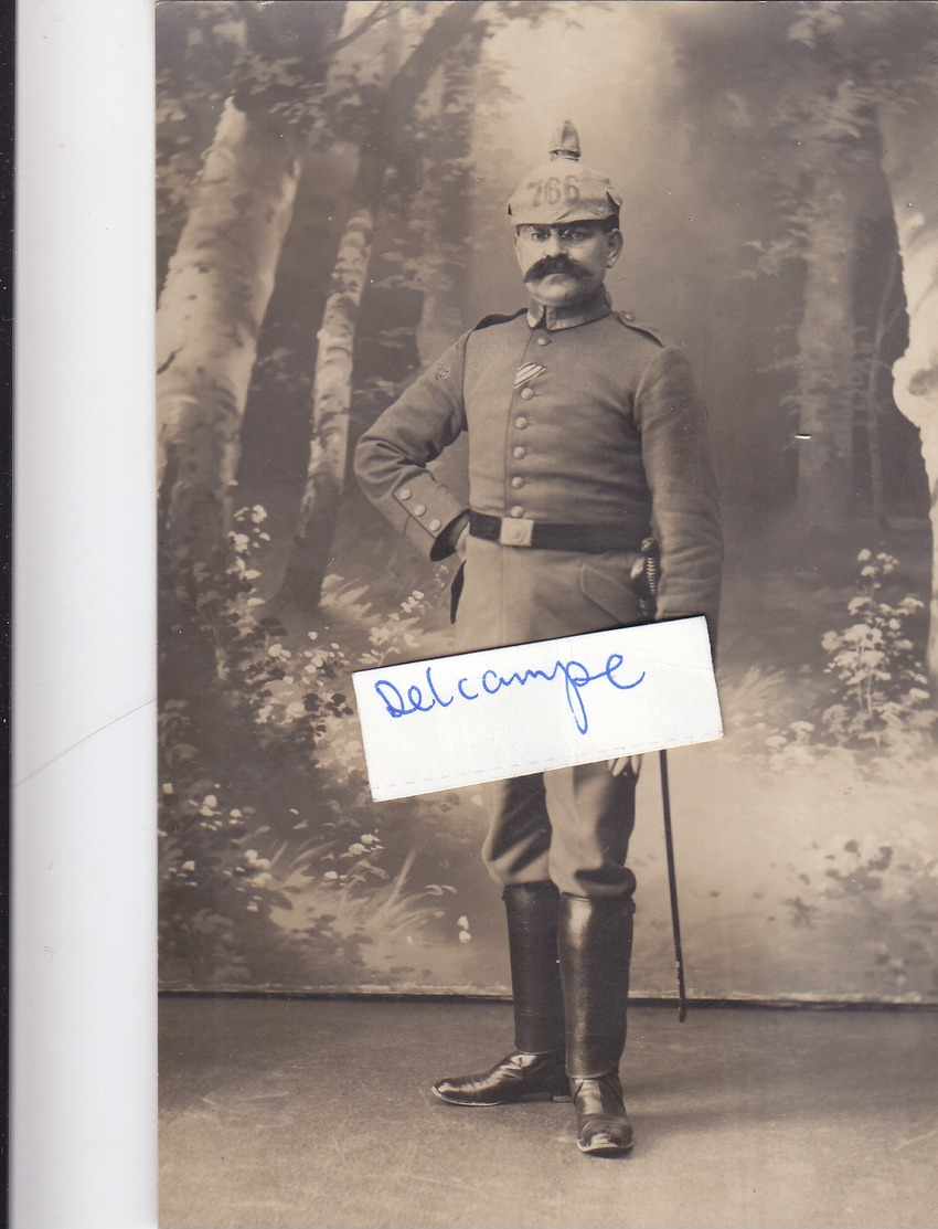 Foto Feldartillerie Abtl. 766 Sigmaringen Pickelhaube Deutscher Soldat 1.Weltkrieg - Krieg, Militär