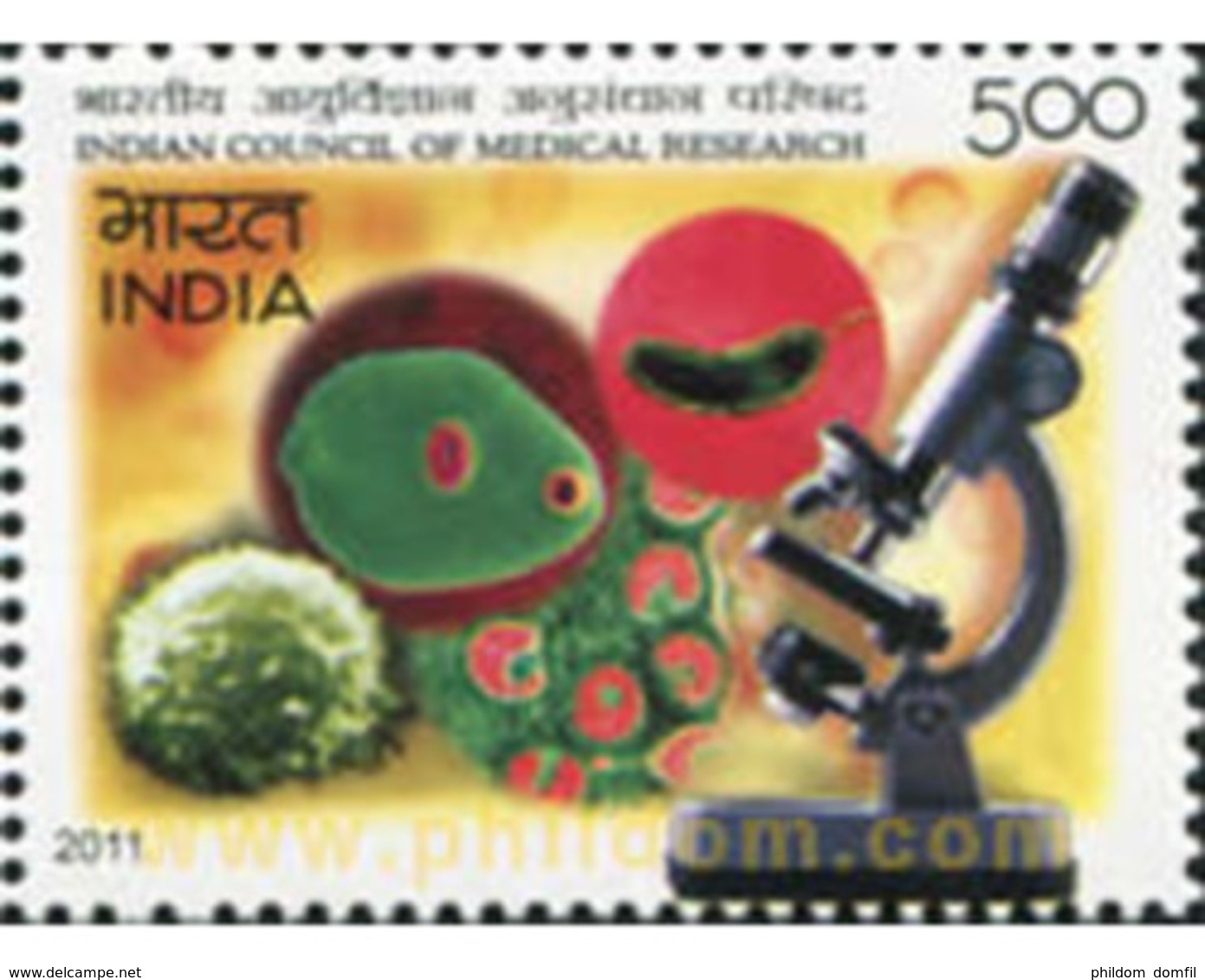 Ref. 601670 * MNH * - INDIA. 2011. CONFERENCIA SOBRE INVESTIGACIÓN MÉDICA - Unused Stamps